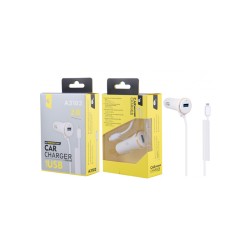 CAR CHARGE WITH IPHONE CABLE 1 USB 5V 2.4A MTK BLACK CAR CHARGE WITH IPHONE CABLE 1 USB 5V 2.4A MTK BLACK